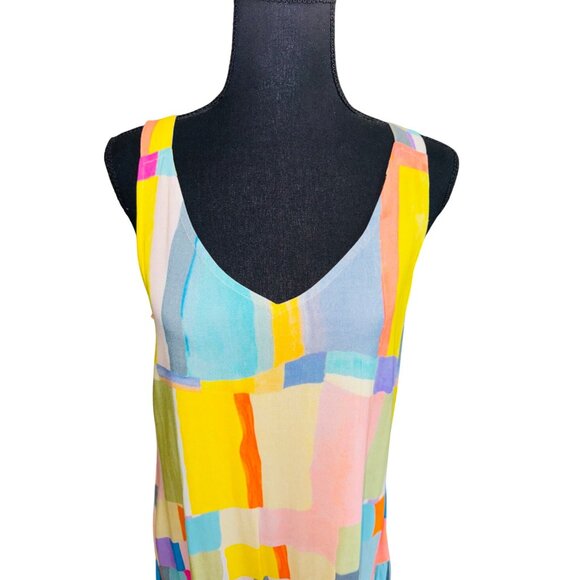 Charlie B Printed Tiered Maxi Patchwork Mosaic Multicolor Resort Travel Summer - Picture 5 of 9